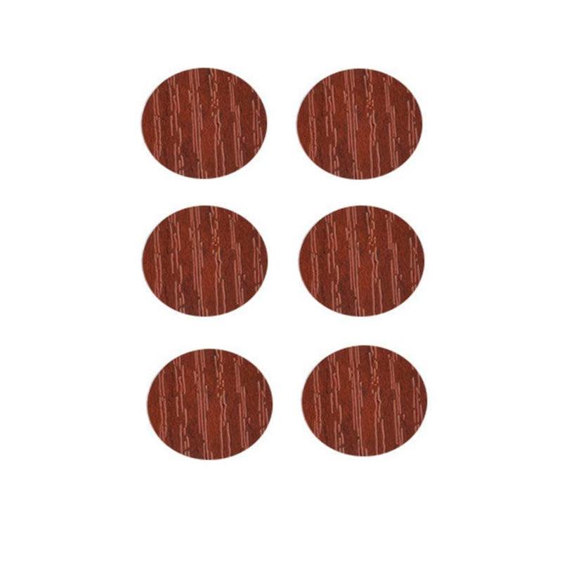 Self-Adhesive Screw Cover Caps, 20 mm, Pack of 54 - Reddish Brown Woodgrain