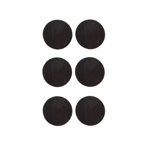 Self-Adhesive Screw Cover Caps, 20 mm, Pack of 54 - Very Dark Brown, Fine Grain