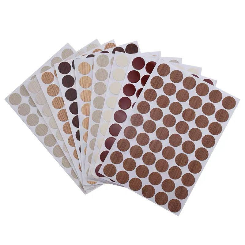 Self-Adhesive Screw Cover Caps, 20 mm, Pack of 54 - Very Dark Brown, Fine Grain - view 3