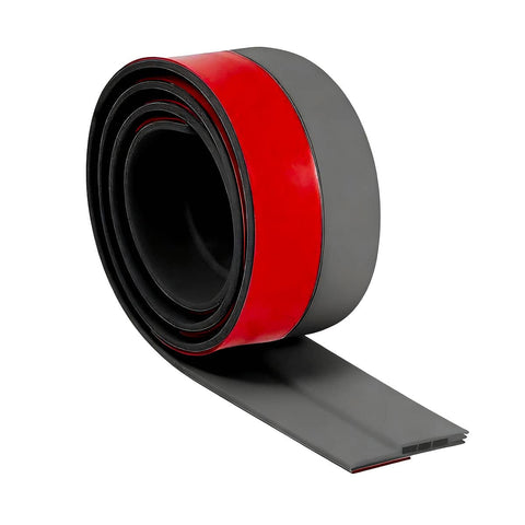 Self Adhesive Silicone Door Seal Strip, 6 m Weather Stripping - Grey