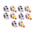 Self-Adhesive Star and Heart Glitter Reward Chart Stickers, Pack of 10 Rolls - view 2