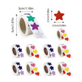 Self-Adhesive Star and Heart Glitter Reward Chart Stickers, Pack of 10 Rolls - view 3