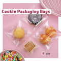 Self Adhesive Translucent Cellophane Candy Bags - Pack of 100, 10 x 15 cm - view 2