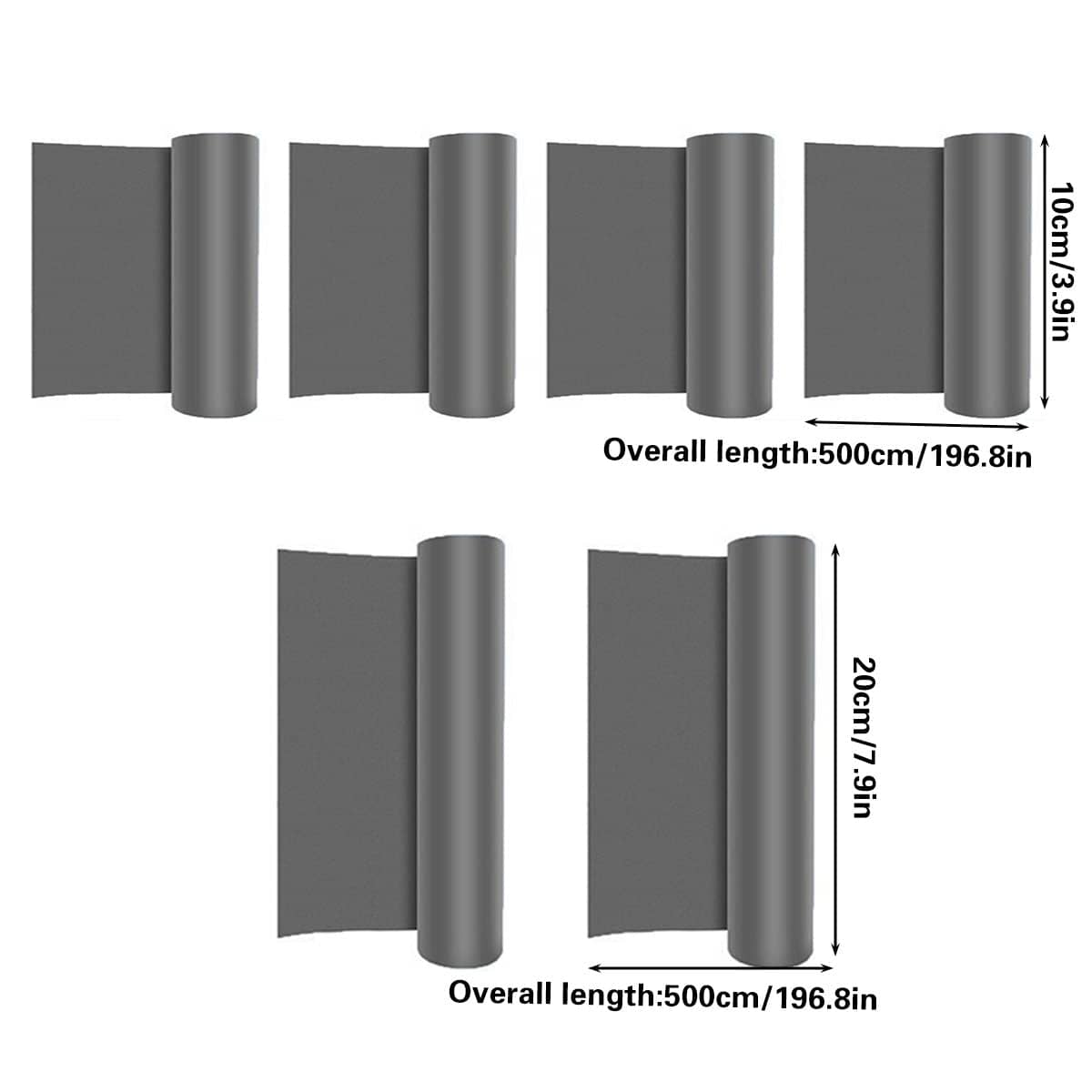 Self-Adhesive Waterproof Roof Repair Tape - Grey, 10 x 500 cm, Pack of 4 Rolls - view 4