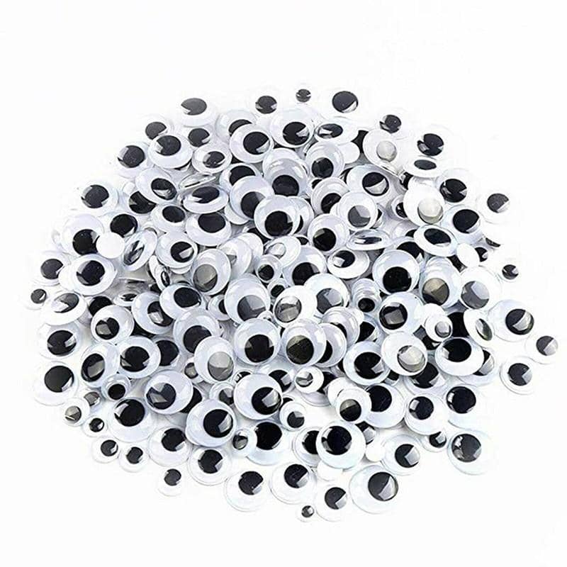 Self-Adhesive Wiggly Googly Eyes for Craft, Moveable Black Eyes, 730 Pieces - view 2