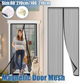 Self-Closing Mesh Door Curtain in Black - 100 x 210 cm - view 2