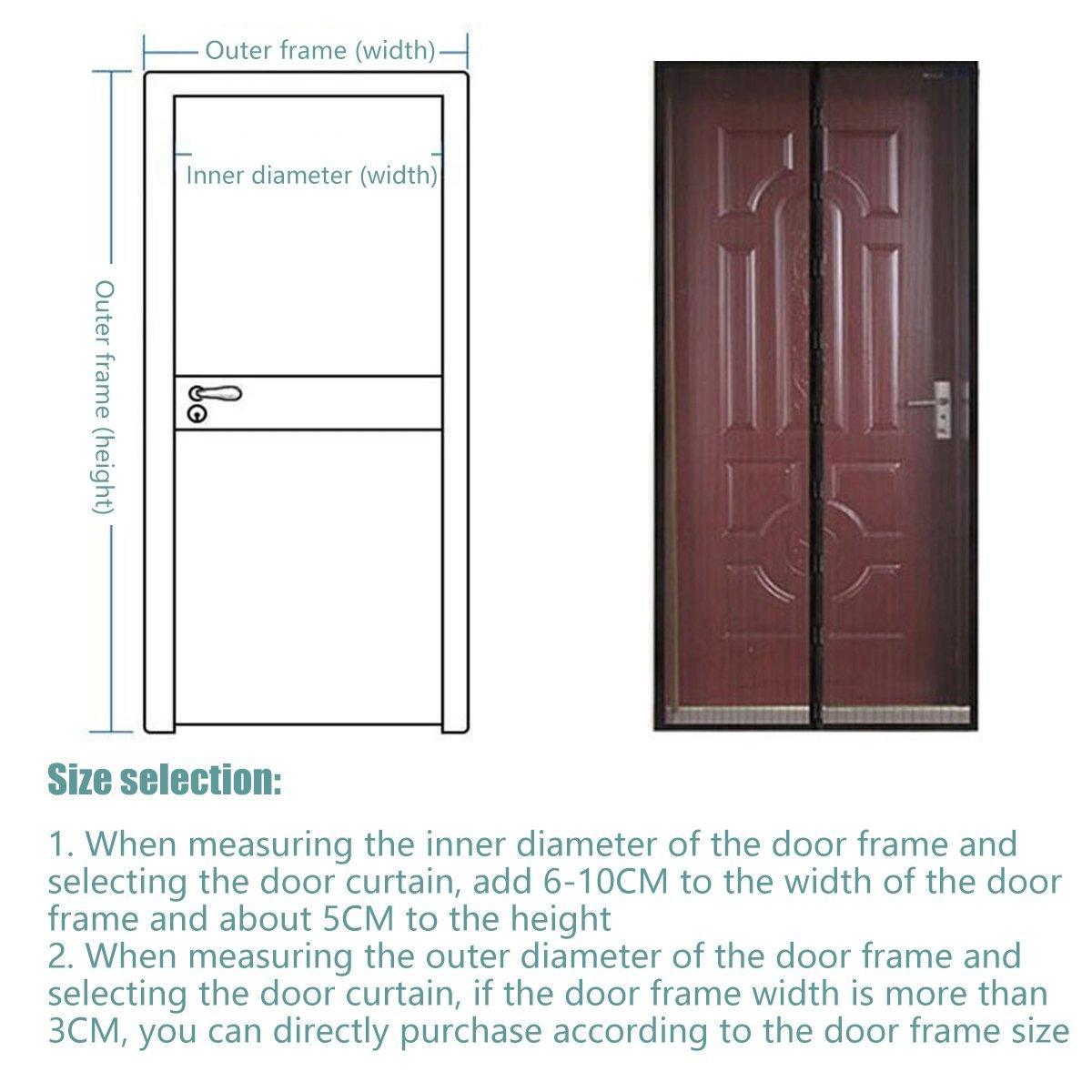 Self-Closing Mesh Door Curtain in Black - 100 x 210 cm - view 4