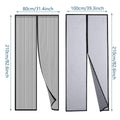 Self-Closing Mesh Door Curtain in Black - 100 x 210 cm - view 5