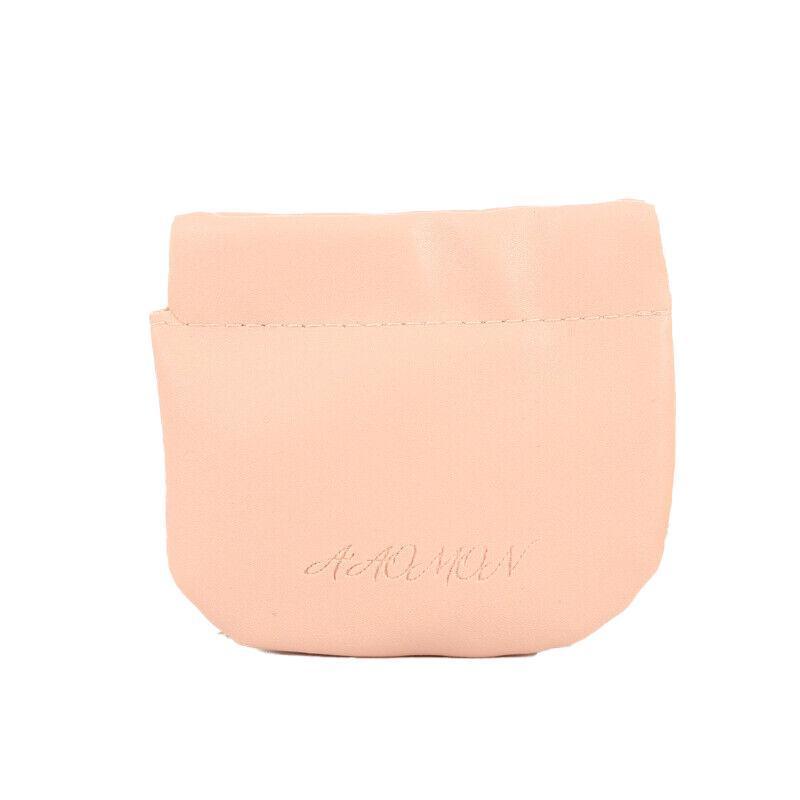 Self-Closing Pocket Cosmetic Bag - Light Pink, Small (8 x 9 cm)