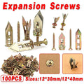 Self-Drilling Drywall Anchors and Screws Kit - 12 x 30 mm, Pack of 100 - view 2