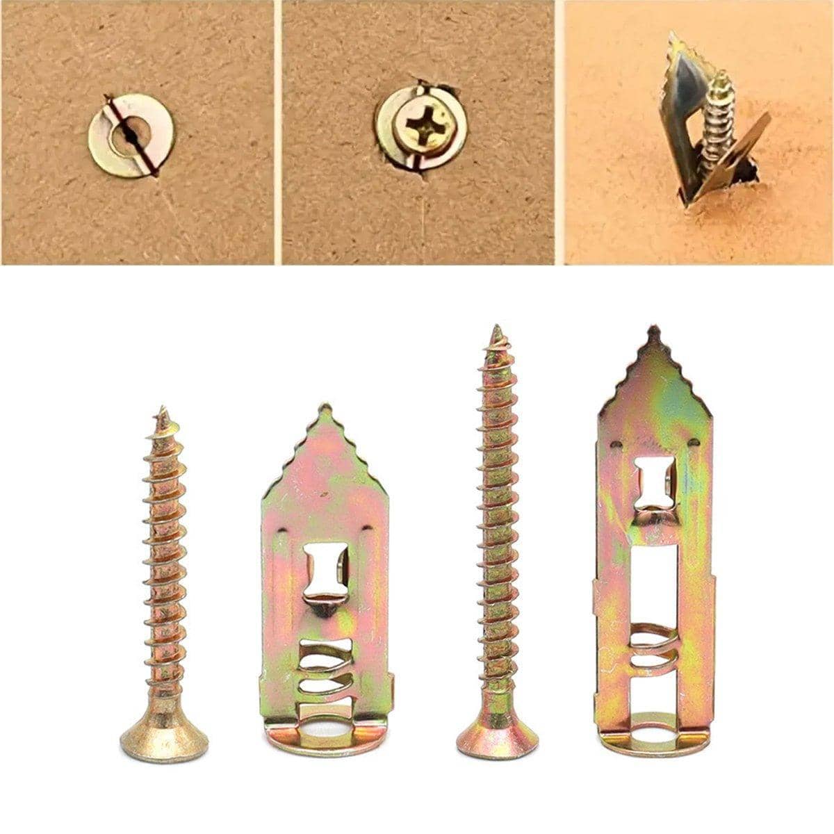 Self-Drilling Drywall Anchors and Screws Kit - 12 x 30 mm, Pack of 100 - view 5