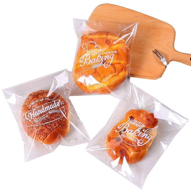Self Sealing Bread Bags, Transparent, Pack of 400 - Handmade Print