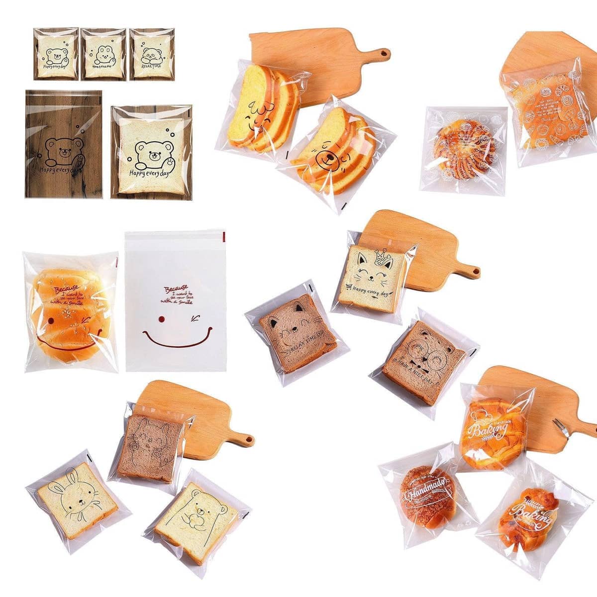 Self Sealing Bread Bags, Transparent, Pack of 400 - Handmade Print - view 3