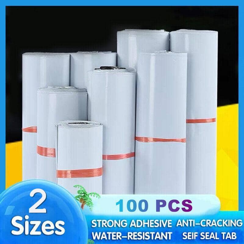 Self Sealing Poly Mailer Satchel Courier Bags, Pack of 100 - 17 x 30cm - view 2