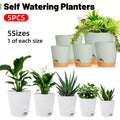 Self-Watering Planters with Cotton Wicks, Pack of 5 - Green - view 2