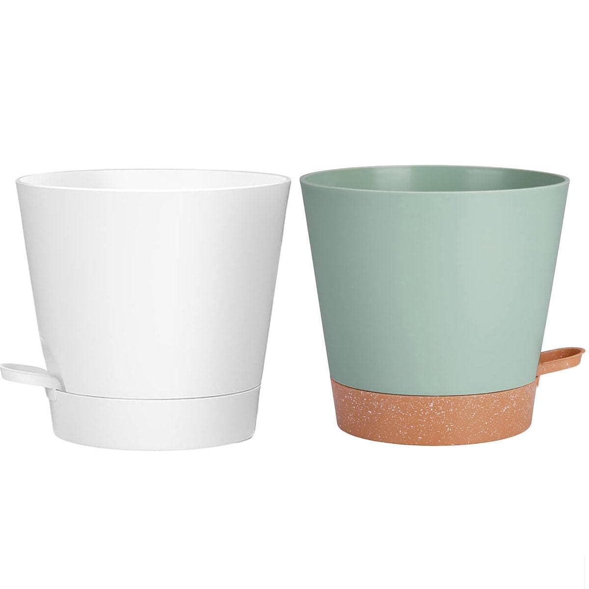 Self-Watering Planters with Cotton Wicks, Pack of 5 - Green - view 3