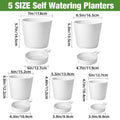 Self-Watering Planters with Cotton Wicks, Pack of 5 - Green - view 4