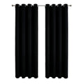 Semi Blackout Curtains, Pack of 2 - Black, 132 x 160 cm