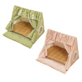 Semi-Closed Cat Tent Pet Bed with Washable Cover - Pink - view 3