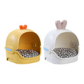 Semi Enclosed Cat Bed with Removable Soft Pad - Rabbit Design, White with Pink Ears (35 x 35 x 45 cm) - view 3