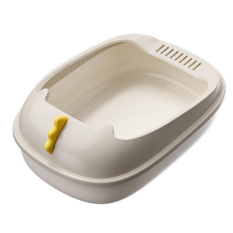 Semi-Enclosed Cat Litter Box, Large Detachable Washable Toilet with High Fence - view 2