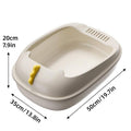 Semi-Enclosed Cat Litter Box, Large Detachable Washable Toilet with High Fence - view 3