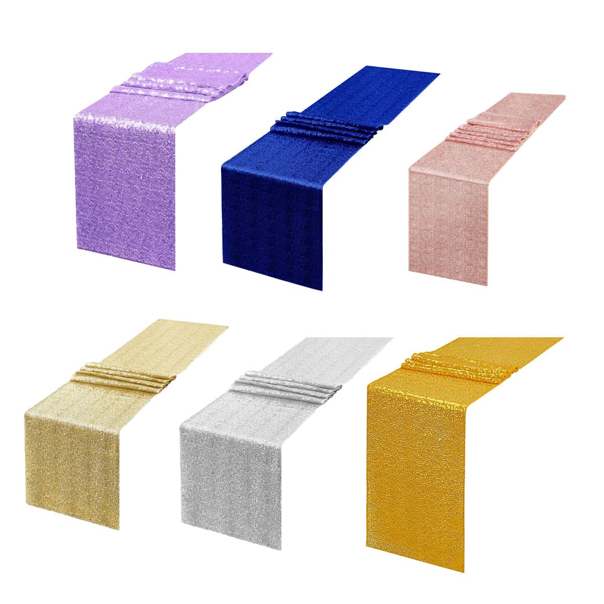 Sequin Table Runner, 30 x 180 cm - Purple - view 3