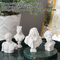 Set of 10 Mini Resin Classical Bust Desktop Sculptures in White - view 4