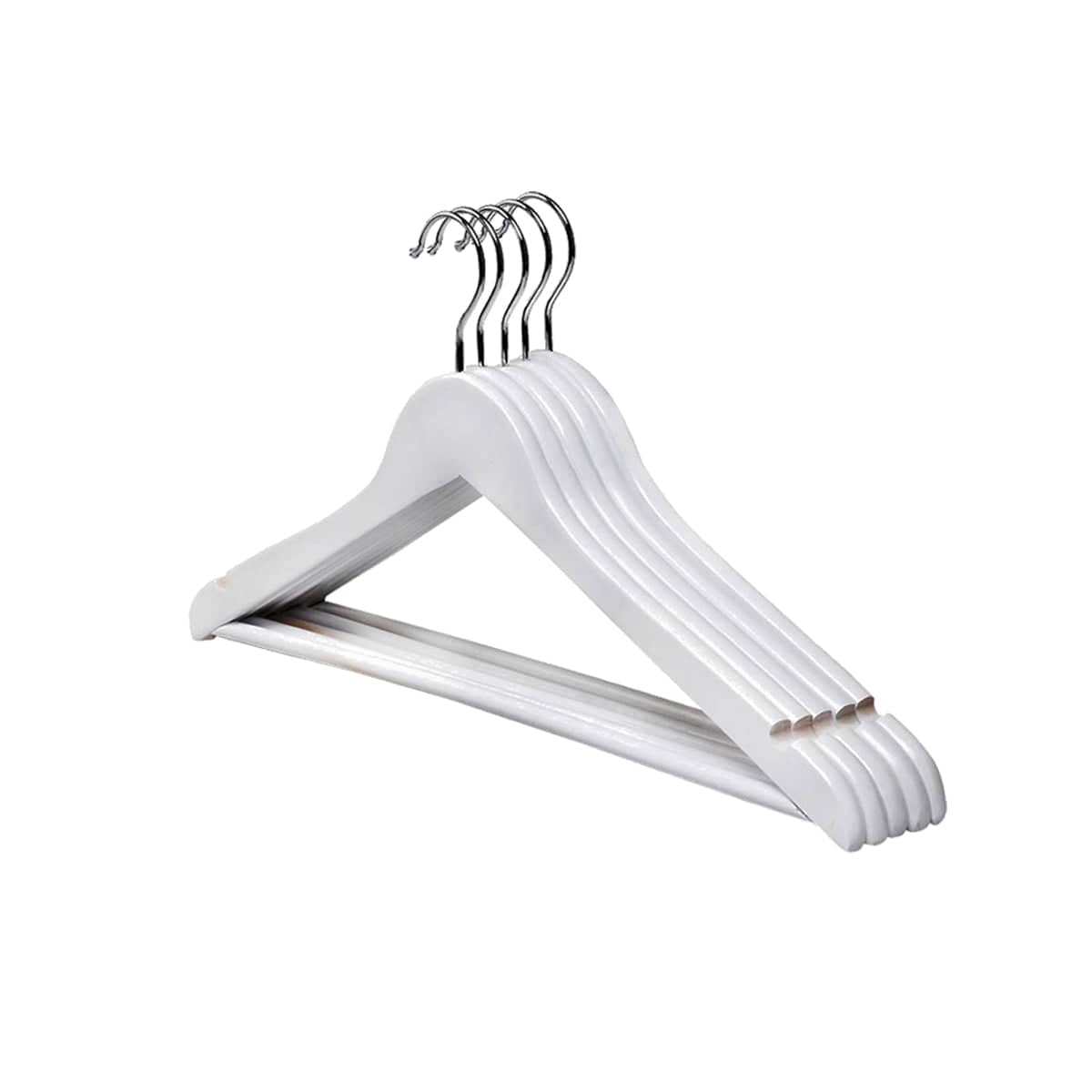 Set of 10 Wooden Suit Hangers for Coats, Jackets, Dress Pants and Skirts - view 2