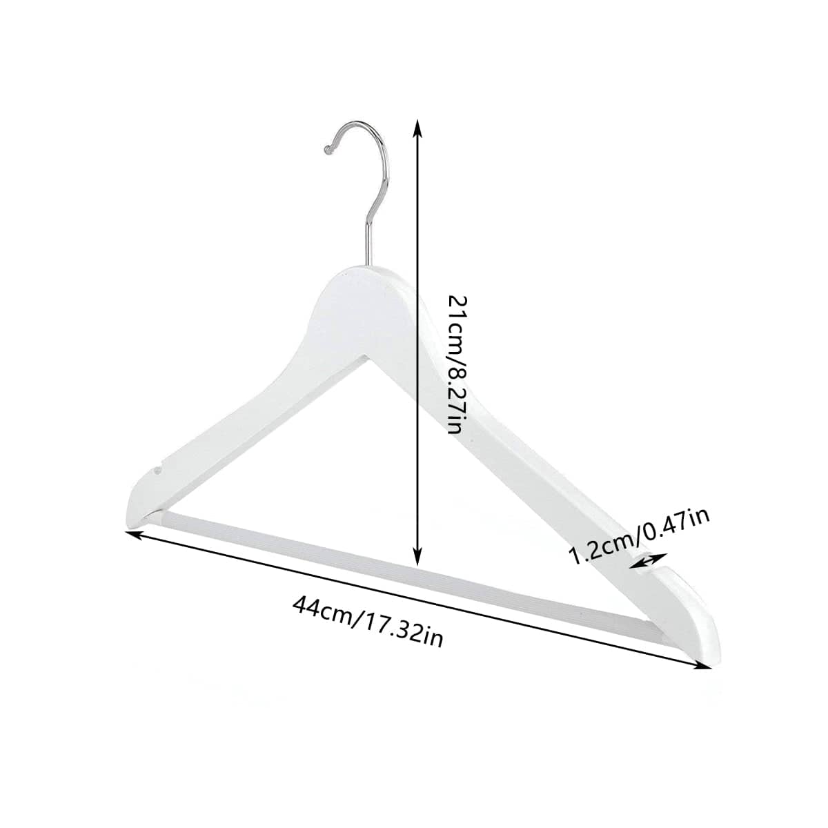 Set of 10 Wooden Suit Hangers for Coats, Jackets, Dress Pants and Skirts - view 3