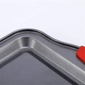 Set of 3 Nonstick Carbon Steel Baking Trays, Rectangular Cookie Sheets and Cake Pans for Oven - view 4