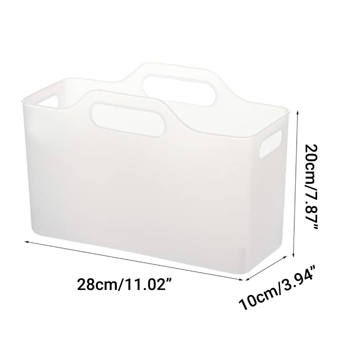 Set of 3 Portable PE Storage Baskets with Handles - Clear - view 4