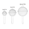 Set of 3 Stainless Steel Mesh Flour Sifters with Hanging Ears - 8, 14 and 20 cm - view 3