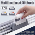 Set of 3 Window Groove Cleaning Brushes with Scraper for Tracks, Sills and Door Recesses