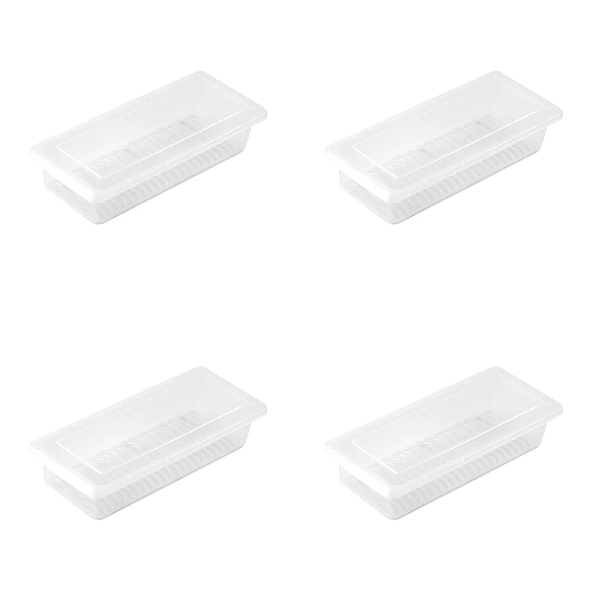 Set of 4 Airtight Food Storage Containers for Fridge and Freezer with Snap Lock Lids - view 2
