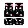 Set of 4 Car Floor Mats with Cute Cat Design, Anti Slip and Waterproof - view 2