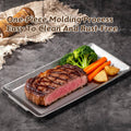 Set of 4 Grey Rectangular Stainless Steel Serving Trays for Kitchen and Dining - view 4