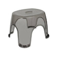Set of 4 Transparent Plastic Stools Stackable Anti Slip 35.5 x 29.5 x 27 cm - view 2