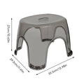 Set of 4 Transparent Plastic Stools Stackable Anti Slip 35.5 x 29.5 x 27 cm - view 3