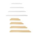 Set of 4 Wall Mounted Floating Shelves, Waterproof Laminate - Natural Wood - view 3