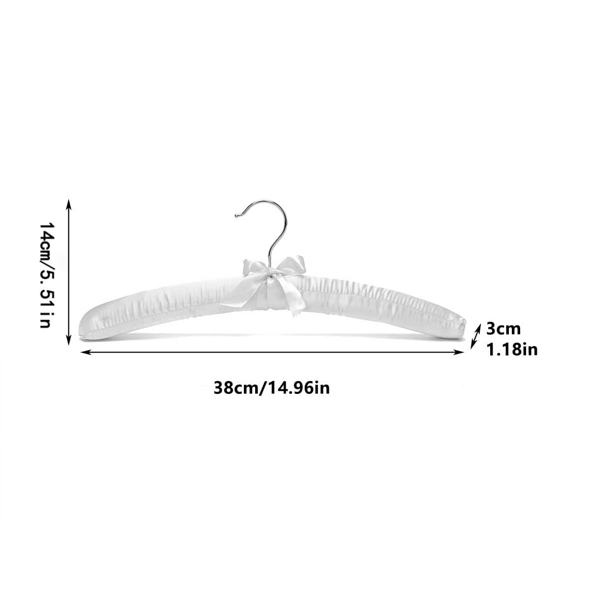 Set of 4 Wooden Clothes Hangers with Silk Wrapping and 360 Degree Swivel Hook - view 3