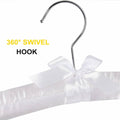 Set of 4 Wooden Clothes Hangers with Silk Wrapping and 360 Degree Swivel Hook - view 4