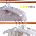 Set of 4 Wooden Clothes Hangers with Silk Wrapping and 360 Degree Swivel Hook - view 5