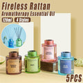 Set of 5 Rattan Reed Diffusers, 120 ml Fireless Aromatherapy Home Fragrance - Mint - view 2
