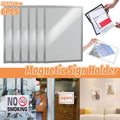 Set of 6 Magnetic A4 Display Frames, Wall Mount Clear PVC Document Holder for Certificates and Photos