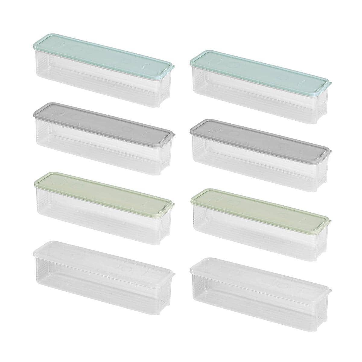 Set of 8 Noodle Storage Boxes with Measuring Lids for Pasta and Dry Food - view 2