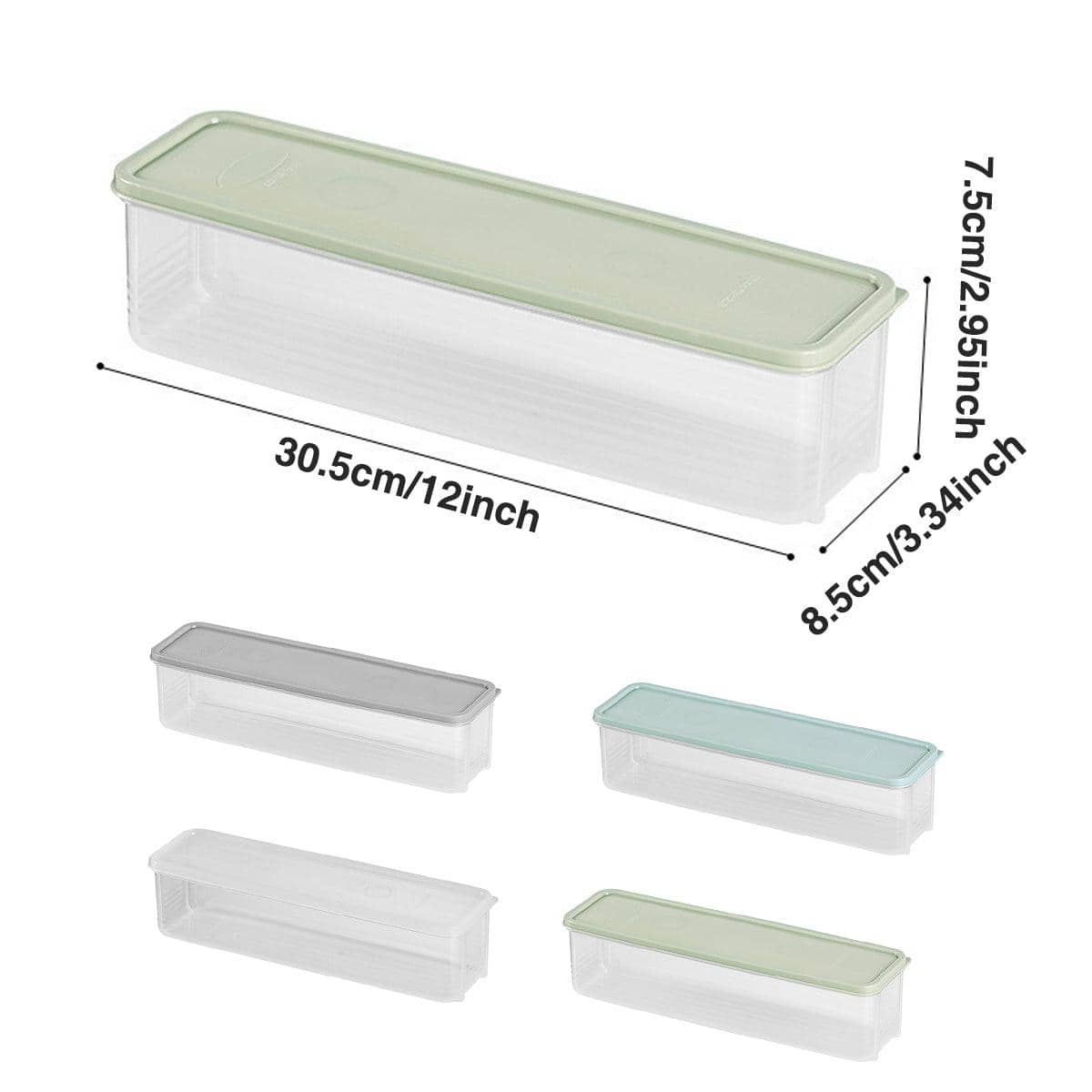 Set of 8 Noodle Storage Boxes with Measuring Lids for Pasta and Dry Food - view 3
