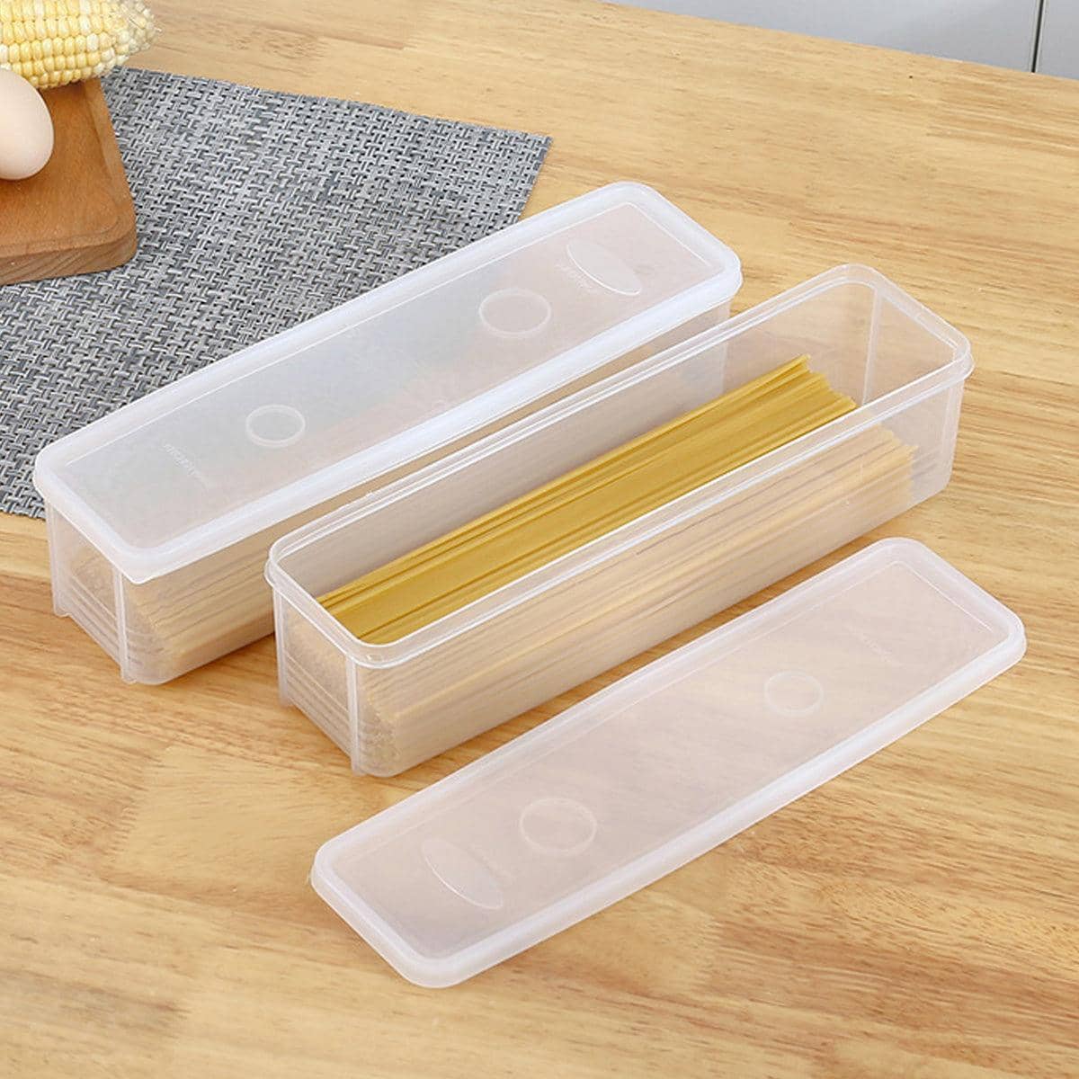 Set of 8 Noodle Storage Boxes with Measuring Lids for Pasta and Dry Food - view 5