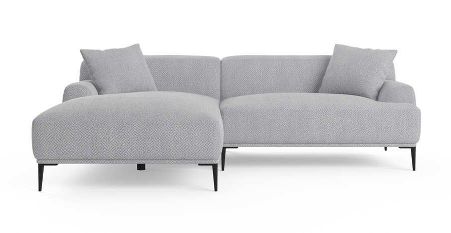 Brosa Seta 4 Seater Sofa with Chaise (Gainsboro Grey; Left Chaise)