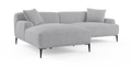Brosa Seta 4 Seater Sofa with Chaise (Gainsboro Grey; Left Chaise)